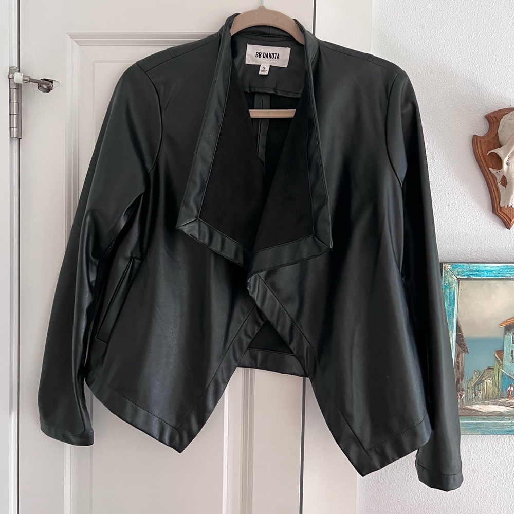 BB Dakota vegan leather jacket, size Small
